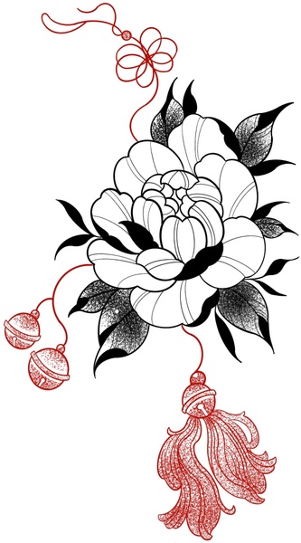 tattoo flash flower