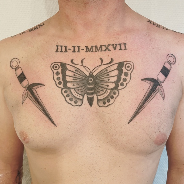 traditionnal tattoo butterfly