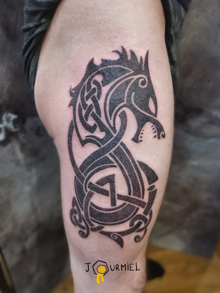 tatouage viking loup