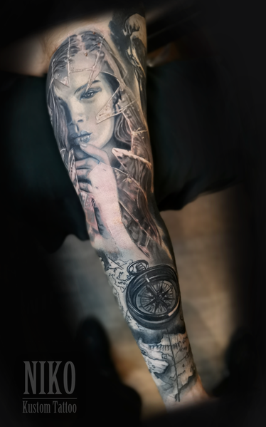 tattoo woman portrait